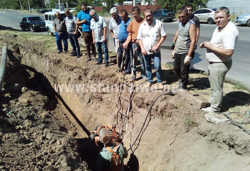 Ремонт чугунного трубопровода КПП КРАМАТОРСКИЙ ВОДОКАНАЛ